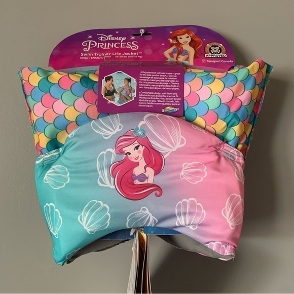 NWT. DISNEY Ariel Swim Trainer Life Jacket - Picture 2 of 4
